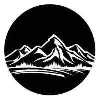 Templat desain Logo gunung Hitam, Gunung Logo Vorlage. vektor Illustrator.