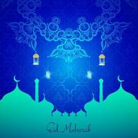 dekorativer Hintergrundvektor des eid mubarak Festivals vektor