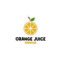 Vektor Orange Obst Logo Design Konzept Illustration Idee