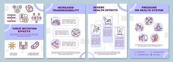 Broschürenvorlage für den Effekt der Virusmutation vektor