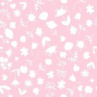 Gekritzel Sommer- Blumen Silhouette nahtlos Muster. perfekt drucken zum Tee, Papier, Stoff, Textil. vektor