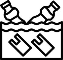 Wasser Verschmutzung Vektor Symbol Stil