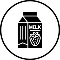 Vektor Design Erdbeere Milch Vektor Symbol Stil