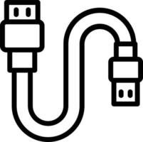 vektor design uSB kabel- ikon stil