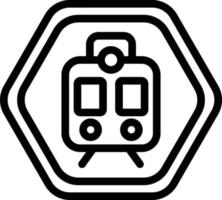 vektor design järnväg korsning ikon stil