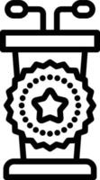 Gewinner Podium Vektor Symbol Stil