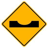 Warn-Verkehrszeichen tauchen auf weißem Hintergrund ein vektor