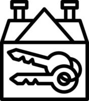 Haus Schlüssel Vektor Symbol Stil