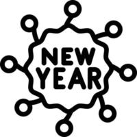 vektor design Lycklig ny år ikon stil