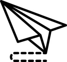 Papier Flugzeug Vektor Symbol Stil