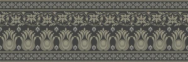 etnisk mönster. bandana skriva ut. silke nacke scarf eller sjalett. design för saree, patola, sari, dupatta, textil. bricka mönster. aztec stil. blommig årgång. bohemisk indisk motiv stil. Kläder. vektor. vektor