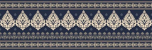 ethnisch Muster. Bandana drucken. Seide Hals Schal oder Kopftuch. Design zum Saree, Patola, Sari, Dupatta, Textil. Fliese Muster. aztekisch Stil. Blumen- Jahrgang. Bohemien indisch Motiv Stil. Kleidung. Vektor. vektor