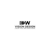 idw första och syn logotyp design vektor