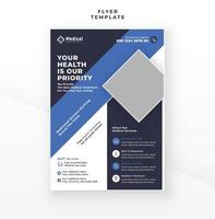medicinsk sjukvård behandling flygblad affisch design, medicin broschyr Rapportera broschyr folder mall vektor