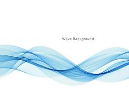 dekorativ blå våg design modern bakgrund vektor