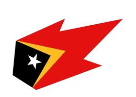 Osten Timor Flagge Symbol, Illustration von das National Flagge Design mit das Konzept von Eleganz vektor