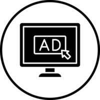 online Werbung Vektor Symbol Stil