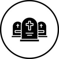 Friedhof Vektor Symbol Stil