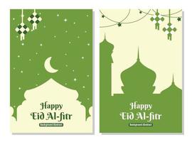 redigerbar islamic försäljning affisch mall. med diamant ornament, måne, stjärnor och de silhuett av en moskén. design för baner, social media, hälsning kort och webb. islamic Semester vektor illustration