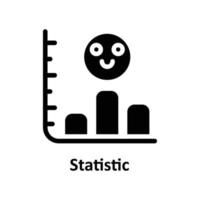 Statistik Vektor solide Symbole. einfach Lager Illustration Lager