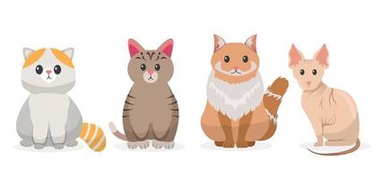 katt tecknad serie. sällskapsdjur tecken illustration vektor