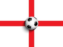 Fotboll / fotboll boll på England flagg bakgrund vektor
