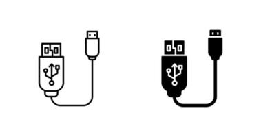 Vektorsymbol für USB-Kabel vektor