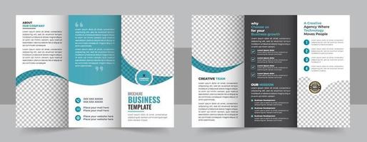 tri-faldig broschyr mall minimalistisk geometrisk design för företags- och företag. kreativ begrepp trifold broschyr vektor