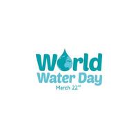 Welt Wasser Tag. Welt Zapfhahn ein fallen von Wasser. Vektor Illustration.