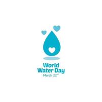 Welt Wasser Tag ist beobachtete jeder Jahr auf März 22, Highlights das Bedeutung von frisches Wasser. Vektor