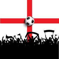 Fotbollsspelare på England flagga vektor