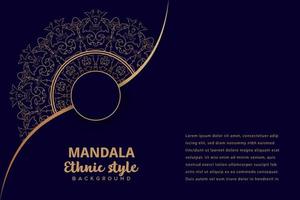 lyx dekorativ mandala design bakgrund gyllene Färg. dekorativ mandala för skriva ut, affisch, omslag, broschyr, flygblad, baner vektor