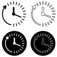 klocka nedräkning vektor ikon i platt stil. tid kronometer illustration tecken på vit isolerat bakgrund. klocka företag symbol eller logotyp.