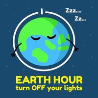 jord dag spara planet jord timme tecknad serie värld planet miljö vektor