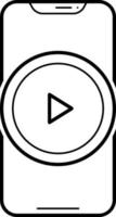 Liniensymbol für Video-App vektor