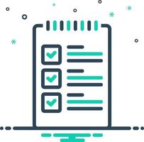Mischsymbol für Checkliste vektor