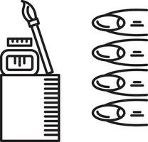 Liniensymbol für Nagelstudios vektor