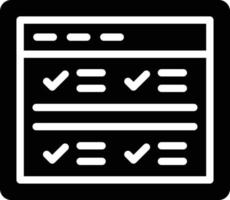 Webseite Checkliste Vektor Symbol Stil