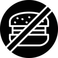 Nein schnell Essen Vektor Symbol Stil