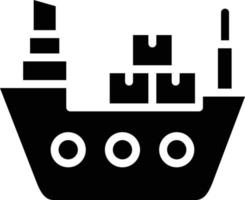 Ladung Schiff Vektor Symbol Stil