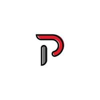 p Brief Logo Geschäftsvorlage Vektor Icon