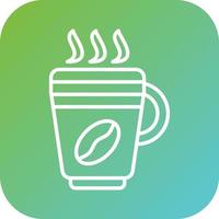 kaffe latte vektor ikon stil