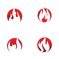 Feuerflamme Logo Design Vektor Vorlage