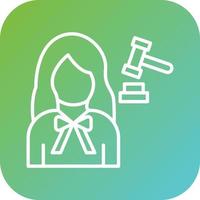 Anwalt weiblich Vektor Symbol Stil