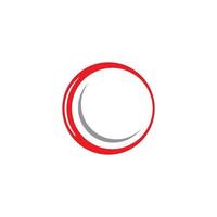abstrakt röd cirkel logo vektor mall