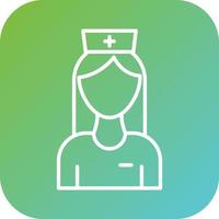 sjuksköterska vektor ikon stil