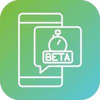 beta testning vektor ikon stil