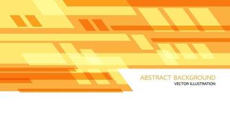 abstrakte gelbe orange geometrische Geschwindigkeitstechnologie auf Weiß mit Leerzeichen und moderner futuristischer Hintergrundvektorillustration des Textdesigns. vektor