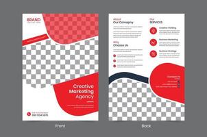 kreativ modern Geschäft zweiseitig Flyer, Broschüre, Broschüre Startseite Vektor Design Vorlage.