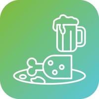 Essen und Bier Vektor Symbol Stil